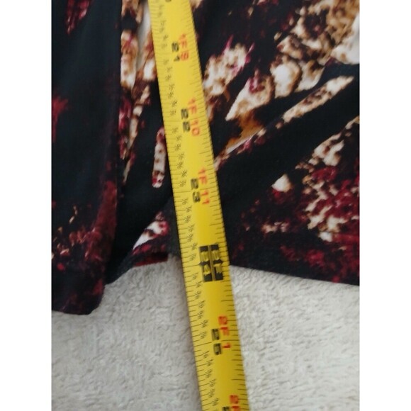 Worthington Women's Medium Floral Wrap V-Neck Babydoll Blouse Multicolor Y2K - Picture 8 of 14